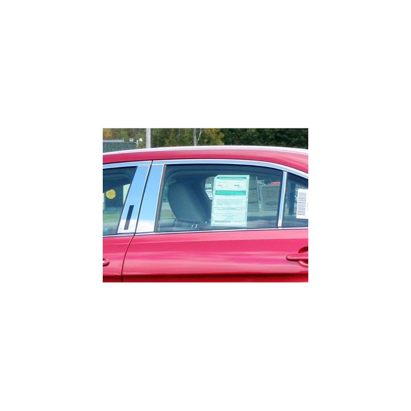 QAA FITS TAURUS 2010-2017 FORD (6 Pc: Stainless Steel Pillar Post Trim Kit w/keyless entry access, 4-door) PP50491