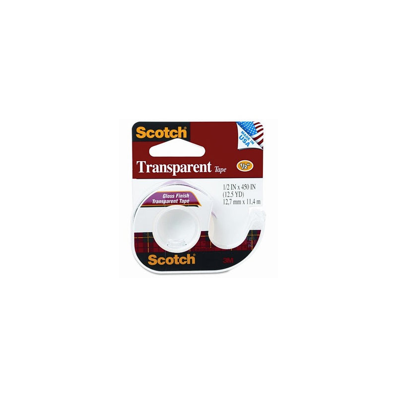 3M 144 1/2" x 500" Scotch Transparent Tape