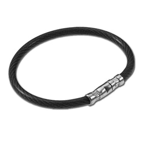 Lucky Line 5 inch Twisty Key Ring, Black, 5 Pack (8112005)