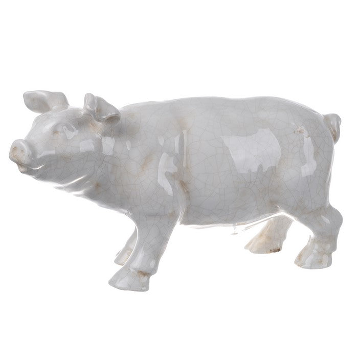 Hector Pig Statuette, White
