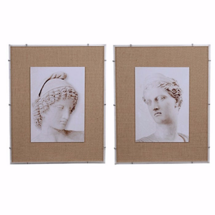 Framed Roman Figure Prints-Set of`2