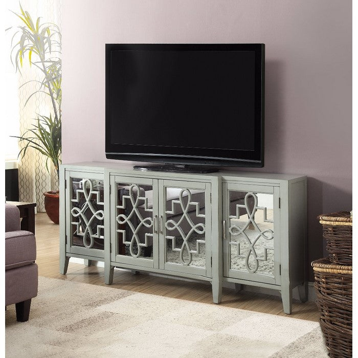 Grand Kacia Console Table, Antique Gray