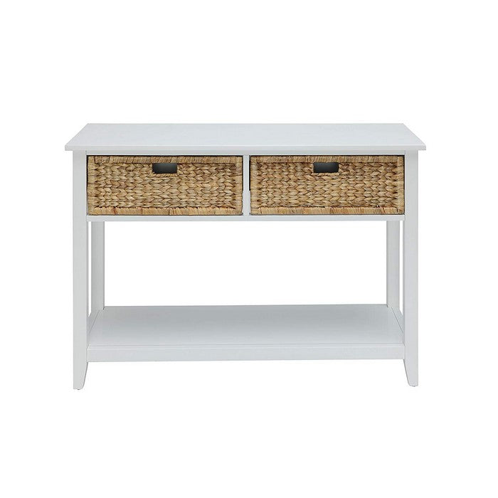 Flavius Console Table with 2 Drawers, White