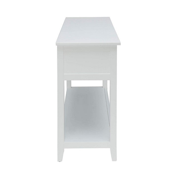 Flavius Console Table with 2 Drawers, White