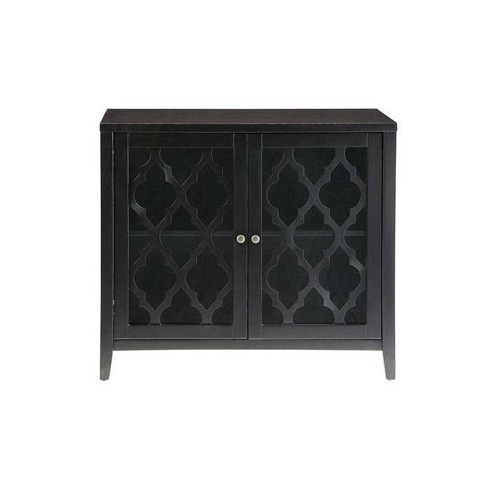 Ceara Console Table With 2 Doors, Black