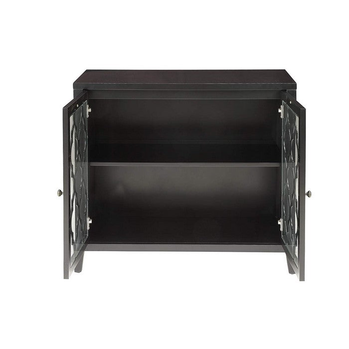 Ceara Console Table With 2 Doors, Black