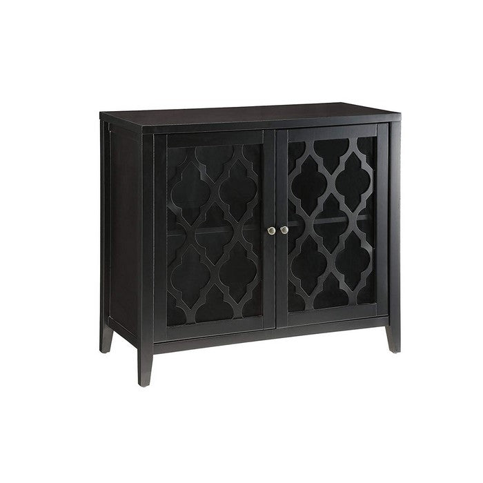 Ceara Console Table With 2 Doors, Black
