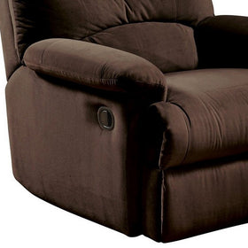 Arcadia Microfiber Glider Recliner, Chocolate Brown