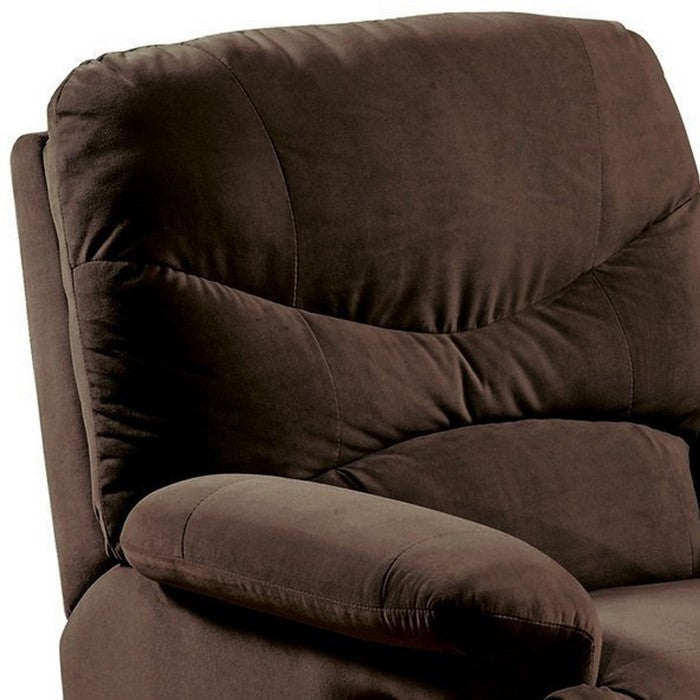 Arcadia Microfiber Glider Recliner, Chocolate Brown