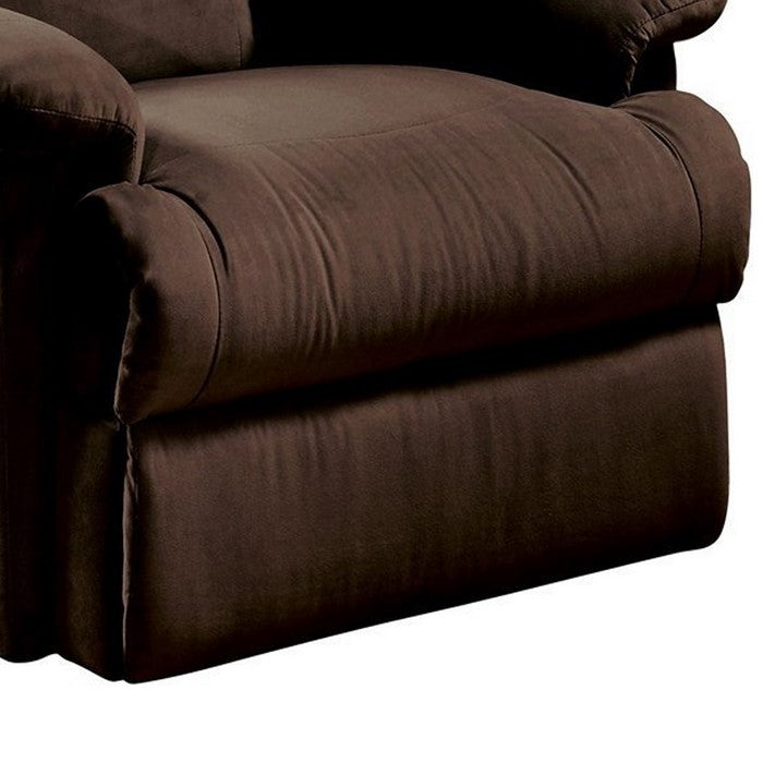Arcadia Microfiber Glider Recliner, Chocolate Brown