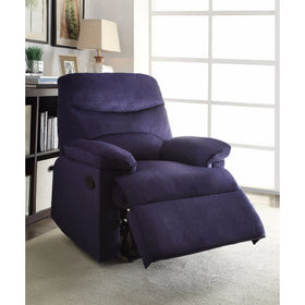 Arcadia Comfy Recliner In Blue Woven Fabric