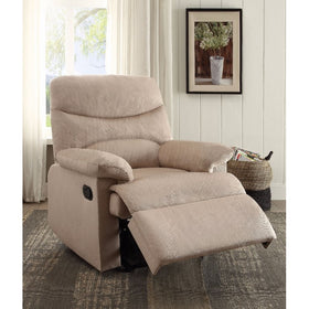Arcadia Smart Looking Recliner, Beige Woven Fabric