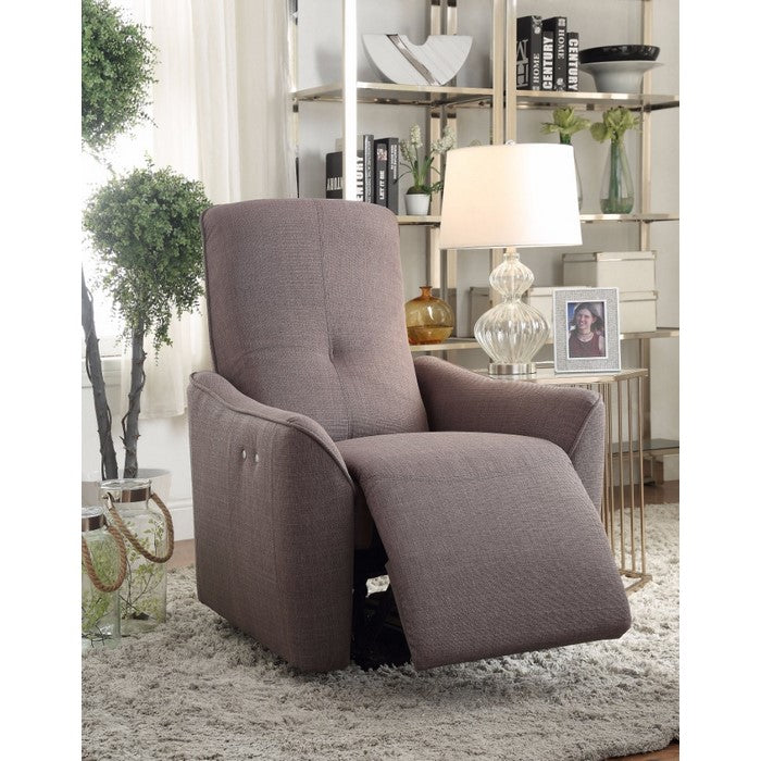 Agico Recliner (Power Motion), Gray Fabric