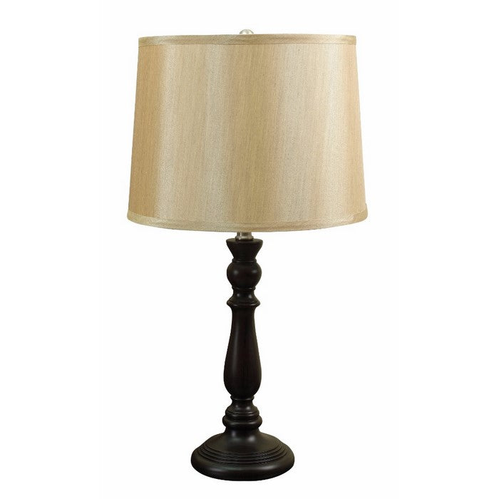 Traditional Poly Resin Table Lamp, Gold & Brown, Set of 2