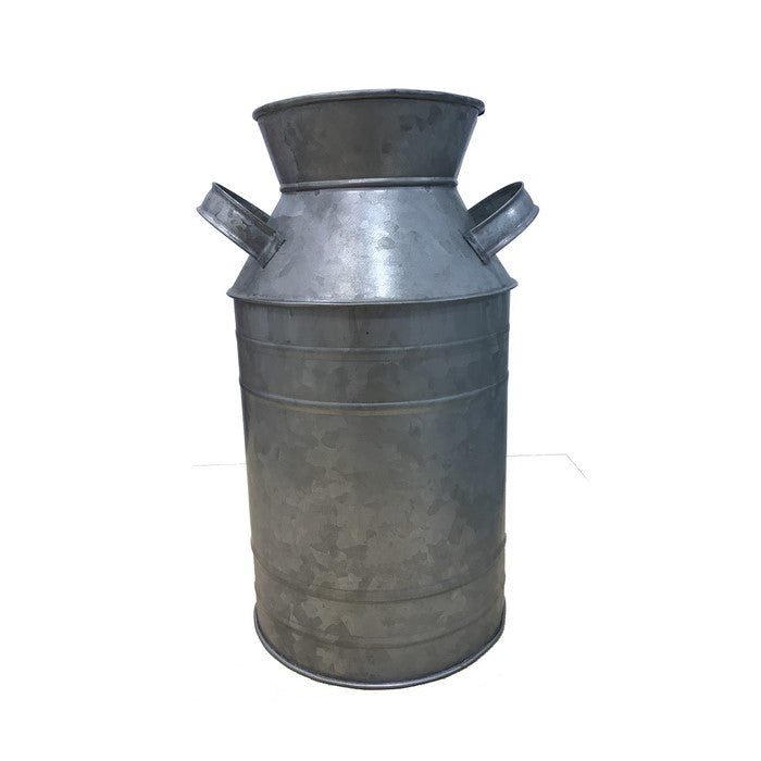 Countryside Galvanized Metal Milk Can Shape Pitcher, Gray