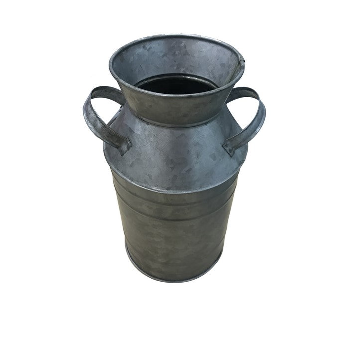 Countryside Galvanized Metal Milk Can Shape Pitcher, Gray