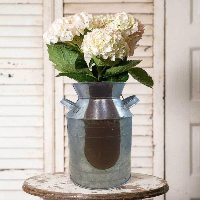 Countryside Galvanized Metal Milk Can Shape Pitcher, Gray