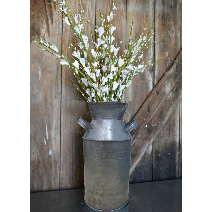 Countryside Galvanized Metal Milk Can Shape Pitcher, Gray