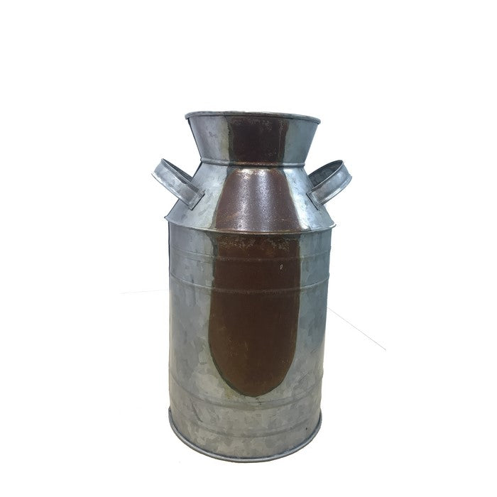Countryside Galvanized Metal Milk Can Shape Pitcher, Gray