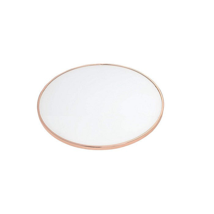 Frosted Glass Top End Table with Metal Tubular Base, Gold and White