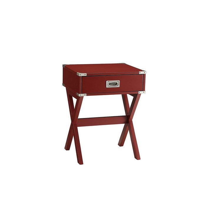 Babs End Table, Red