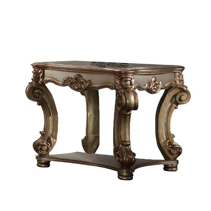 Vendome End Table, Gold Patina