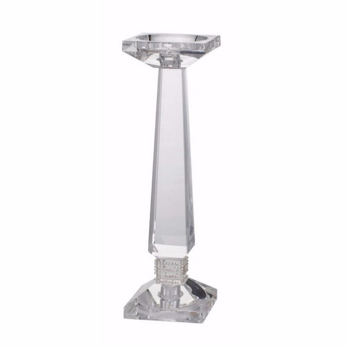Modern Kristina Crystal Candleholder, Clear