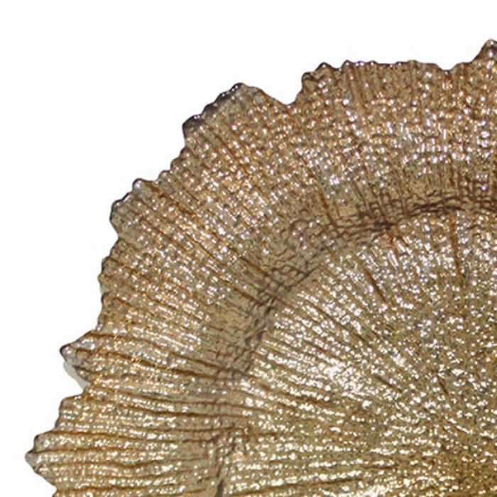 Sublime Glass Charger Plate, Gold