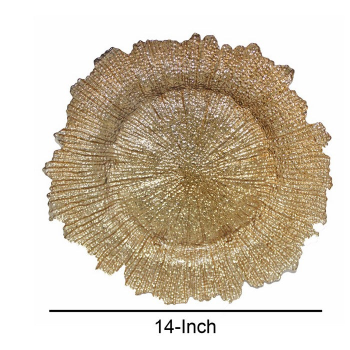 Sublime Glass Charger Plate, Gold