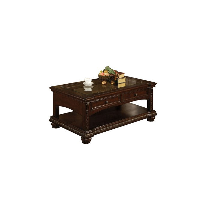 Majestic Sofa Table With 2 Drawers, Cherry Brown