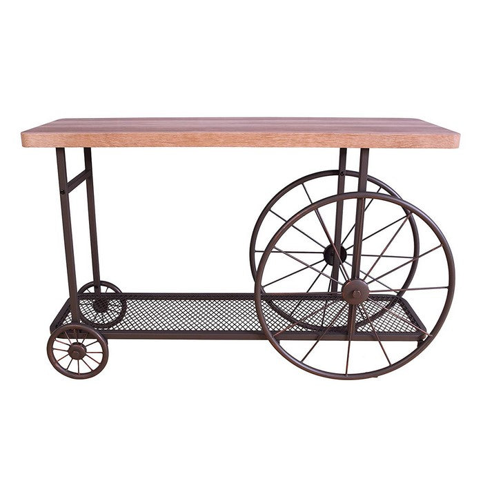 Canny Sofa Table, Oak Brown & Antique Gray