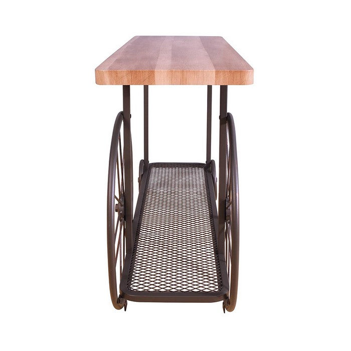 Canny Sofa Table, Oak Brown & Antique Gray