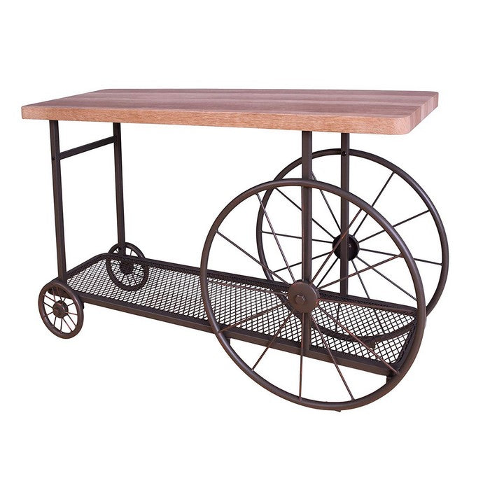 Canny Sofa Table, Oak Brown & Antique Gray