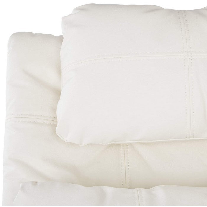 Exuberant White Chaise With Sturdy Chrome Legs