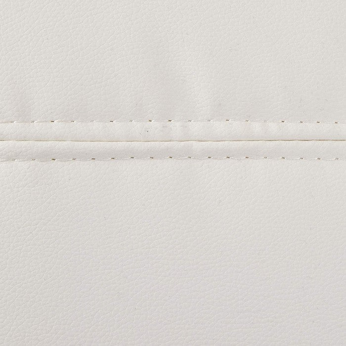 Exuberant White Chaise With Sturdy Chrome Legs