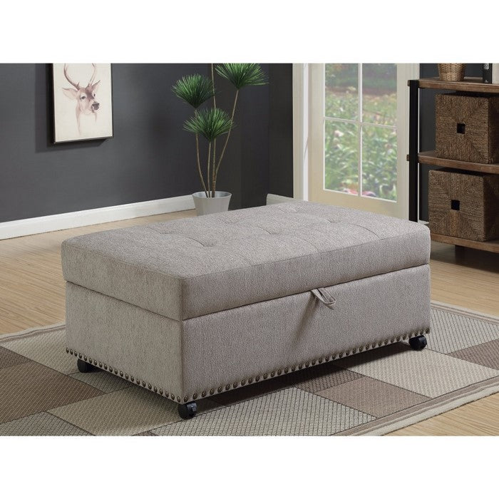 Classy Dove Gray Sleeper Ottoman
