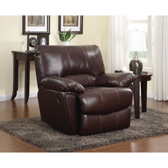 Dazzling Dark Brown Leatherette Recliner