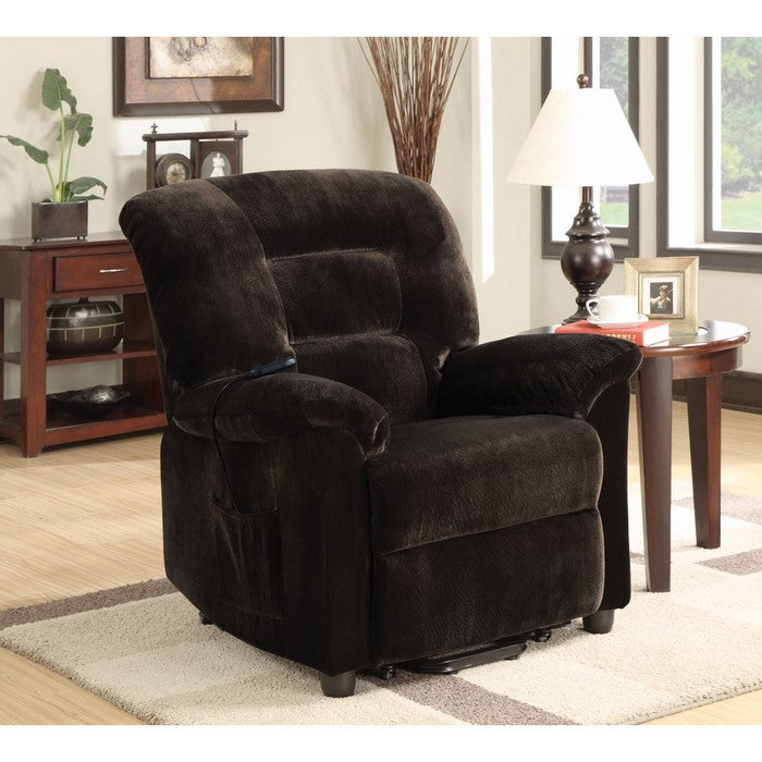 Stupendous Dark Brown Power lift Recliner