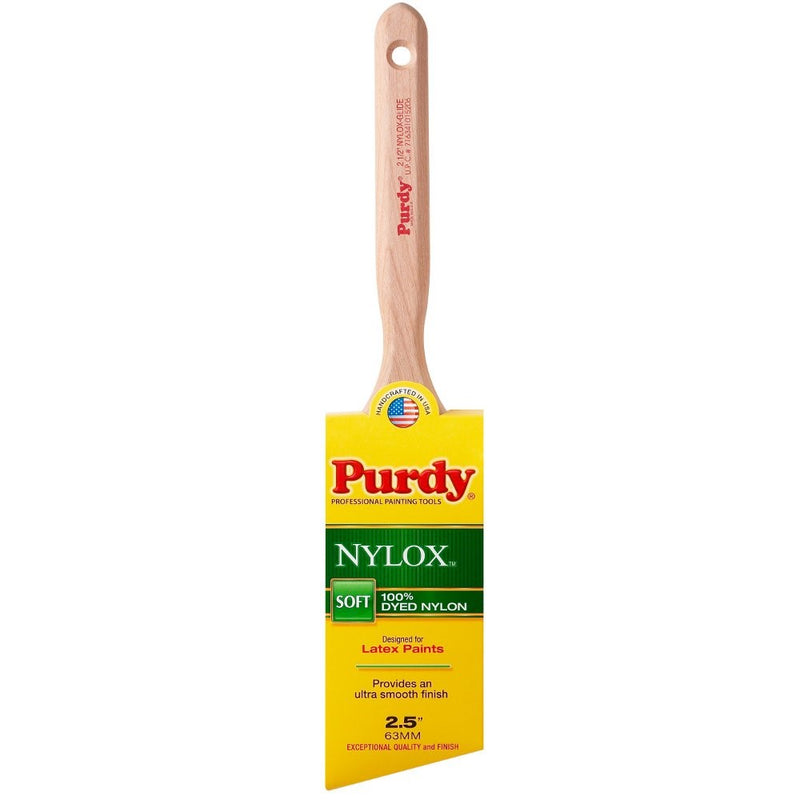 Purdy 144152225 Nylox Series Glide Angular Trim Paint Brush, 2-1/2 inch