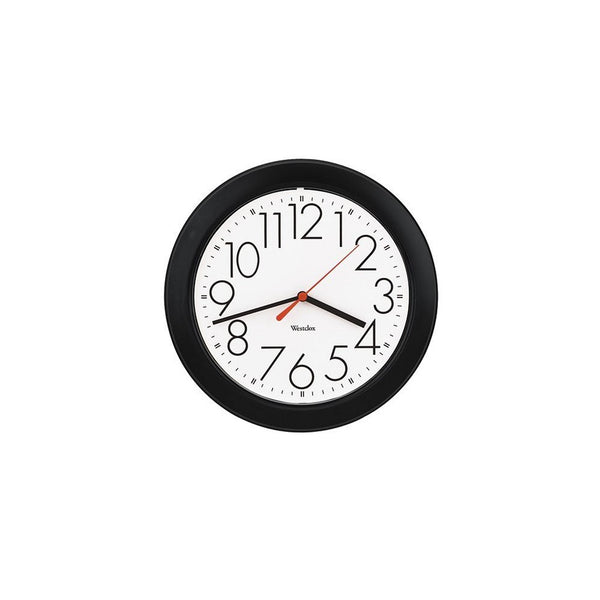 Westclox 461861 Basic Wall Clock, Black, 10"