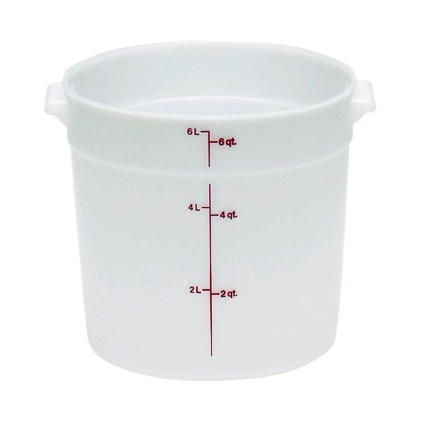 Cambro RFS6148 White Poly Round 6 Qt Storage Container