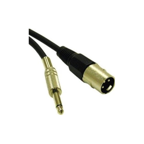 C2G 40036 Pro-Audio XLR Male to 1/4 Inch Male Cable, Black (12 Feet, 3.65 Meters)