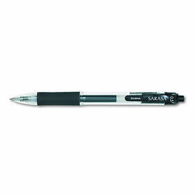 Zebra Sarasa Retractable Gel Ink Pens, Fine Point 0.5mm, Black, Rapid Dry Ink, 12-Count