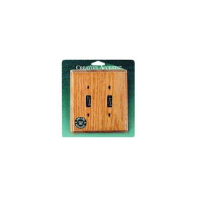 Jackson Deerfield #902L Oak Double Toggle Wall Plate