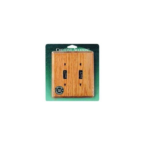 Jackson Deerfield #902L Oak Double Toggle Wall Plate