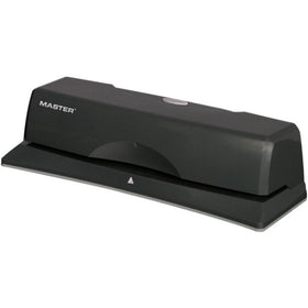 Master EP312 10-Sheet EP12 Electric/Battery Three-Hole Punch, 9/32" Holes, Charcoal