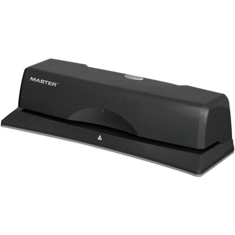 Master EP312 10-Sheet EP12 Electric/Battery Three-Hole Punch, 9/32" Holes, Charcoal