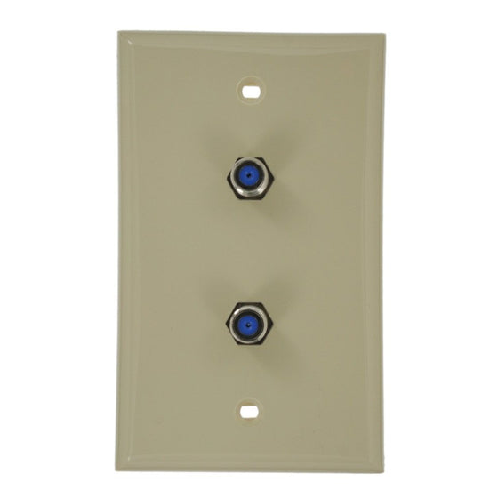 Leviton 80782-I Standard Video Wall Jack, F X F, Ivory