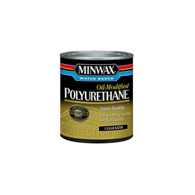 Minwax 630250444 Minwax Water Based Oil-Modified Polyurethane, quart, Satin