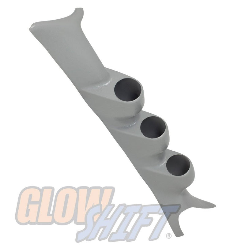 GlowShift Gray Triple Gauge Pillar Pod for 1999-2007 Ford Super Duty PowerStroke